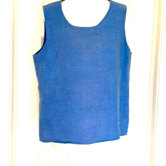 Habitat 100%  Blue Linen Shell size small - Picture 2 of 6